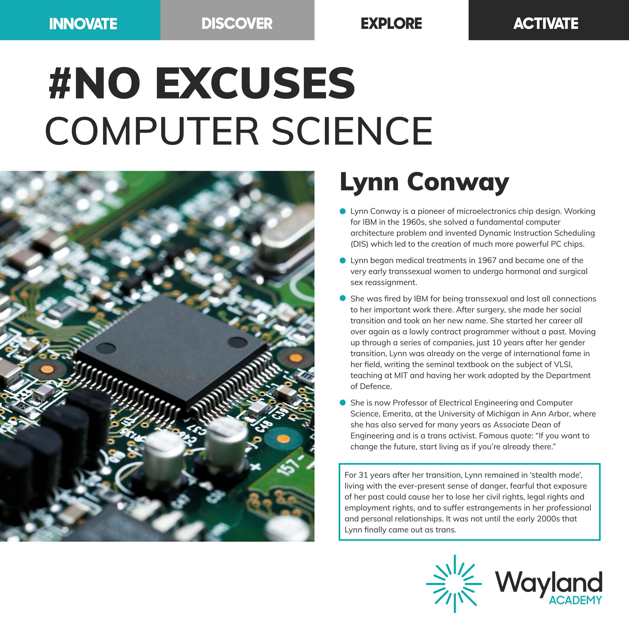InspirationCurriculumCentre Wayland Academy Poster NoExcuseComputerScience [53816] page 0001