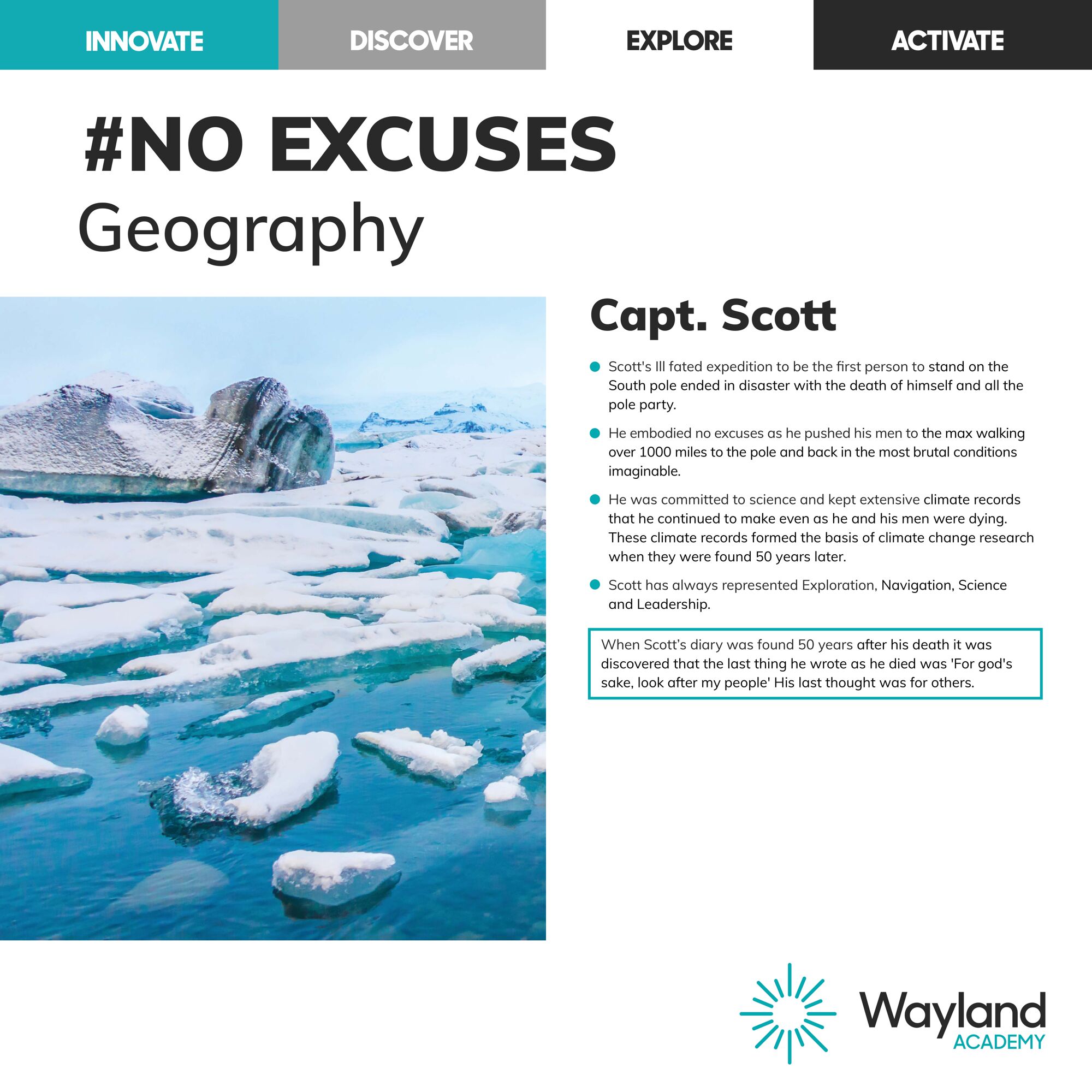 InspirationCurriculumCentre Wayland Academy Poster NoExcuseGeography [53813] page 0001