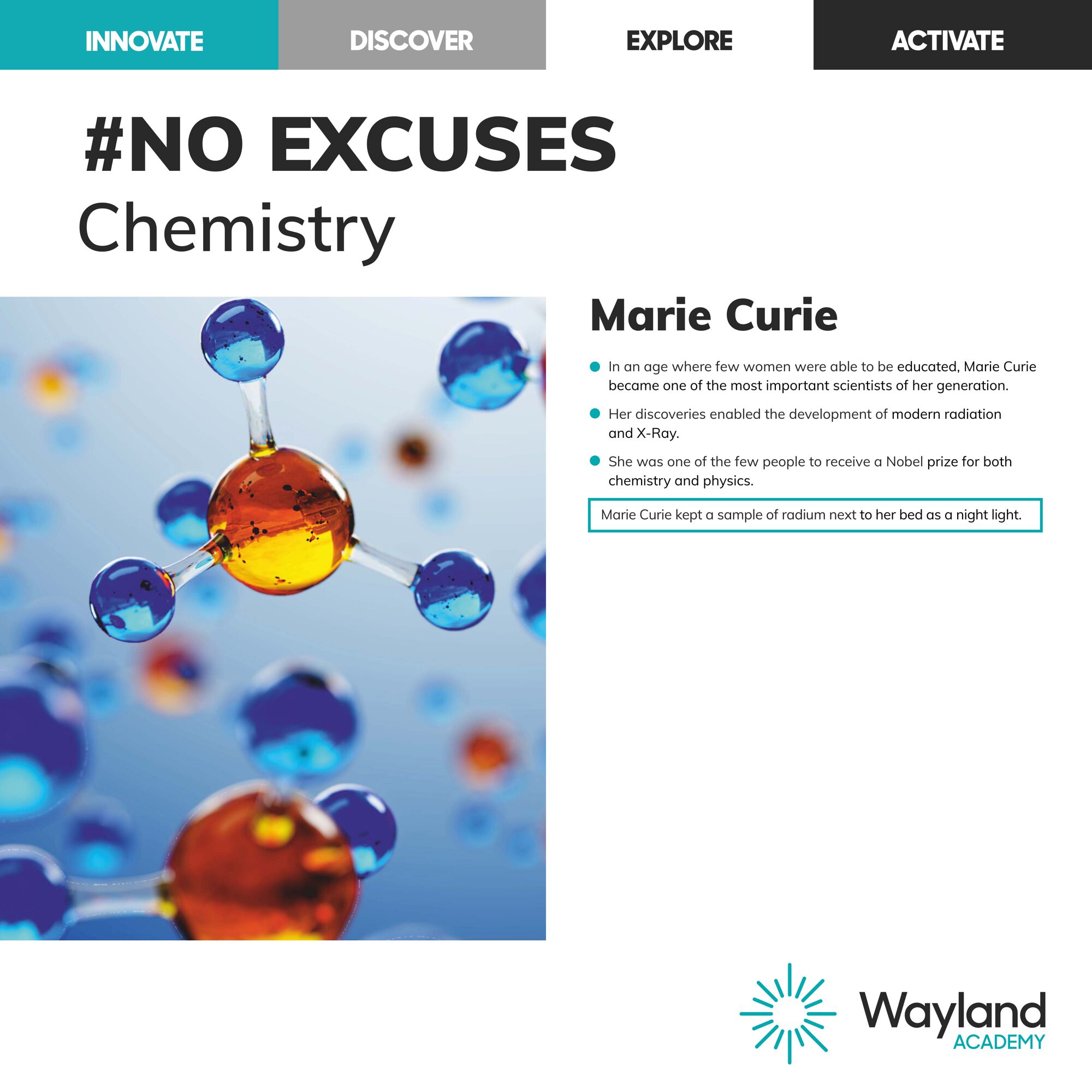 InspirationCurriculumCentre Wayland Academy Poster NoExcuseChemistry [53811] page 0001